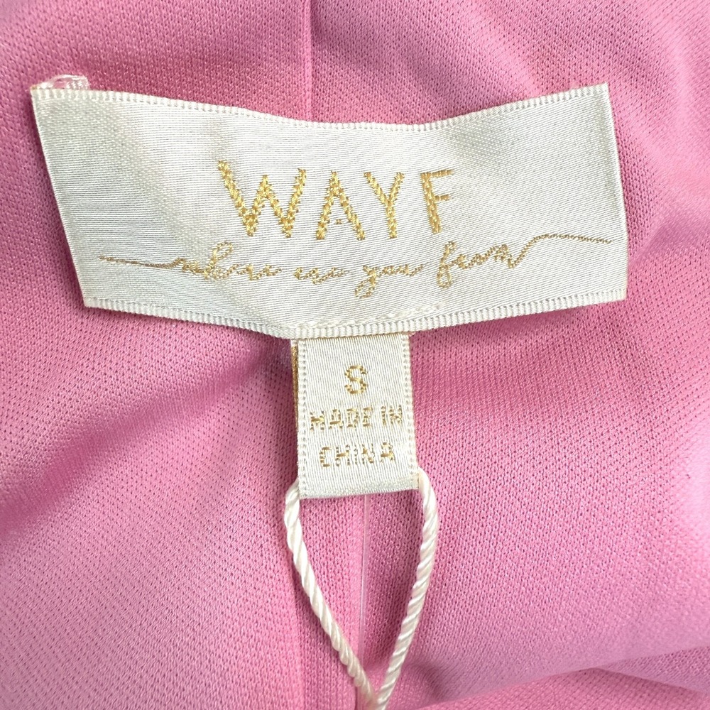 Wayf Nordstrom Pink Maxi Dress Size S Front Slit‎ Front Long Bodycon Bustier NWT - Picture 4 of 10